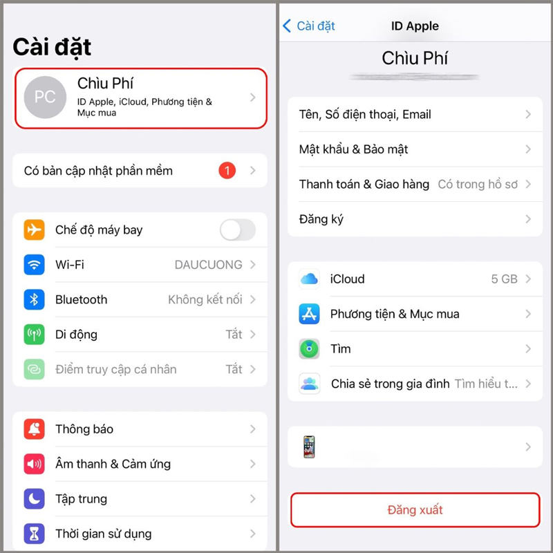 Xóa iCloud khi còn nhớ mật khẩu
