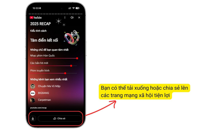 Hướng dẫn chi tiết cách chia sẻ YouTube Recap