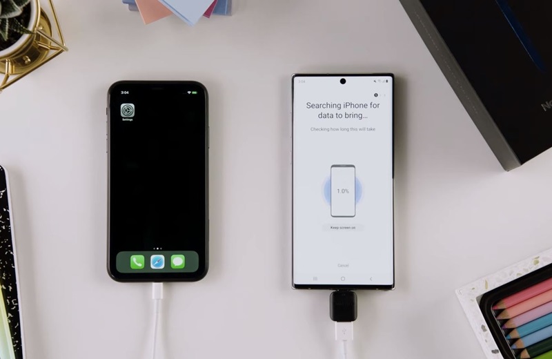 cách chuyển dữ liệu từ samsung sang iphone
