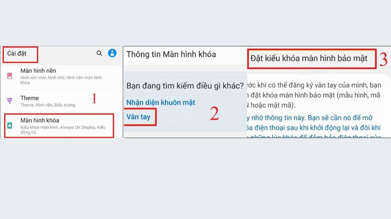 cách khóa ứng dụng trên samsung bằng vân tay