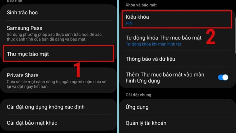 cách khóa ứng dụng trên samsung kiểu khóa thư mục