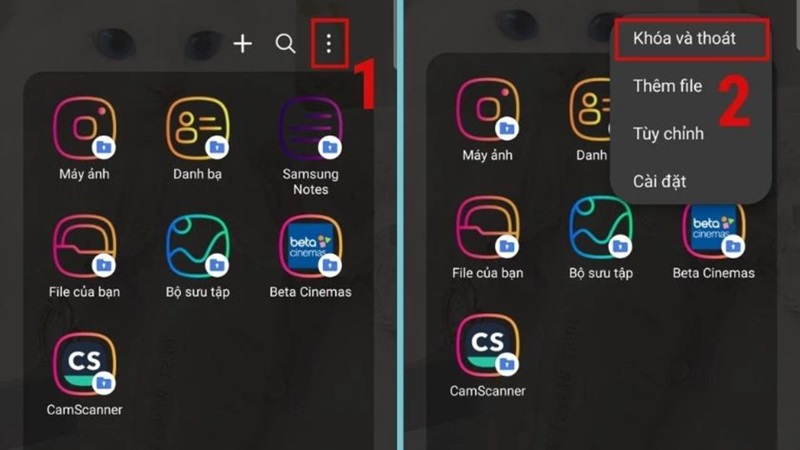 cách khóa ứng dụng trên samsung thư mục bảo mật hoàn thành