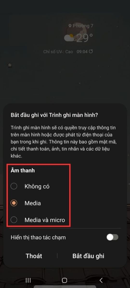 cách quay màn hình samsung ghi hình 