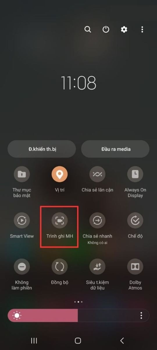 cách quay màn hình samsung trình ghi hình