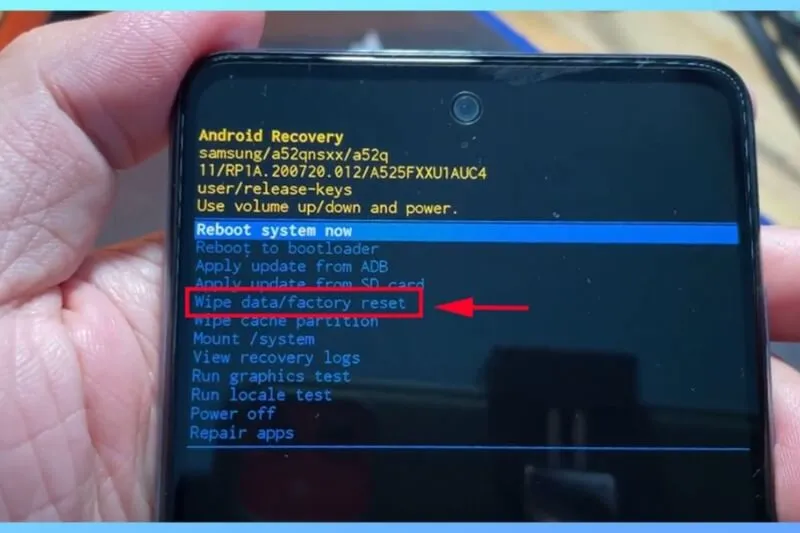 cách reset điện thoại samsung wipe data