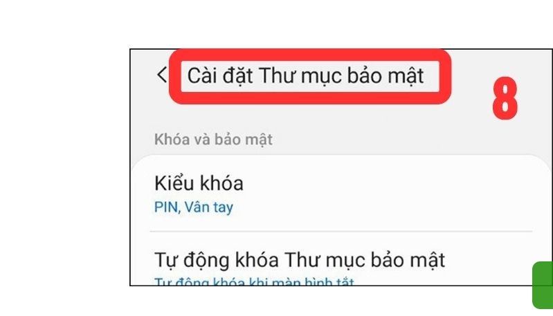 cách đặt mật khẩu ứng dụng trên samsung cài đặt thư mục