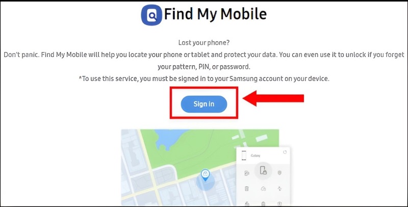 quên mật khẩu điện thoại samsung bắng find my mobile