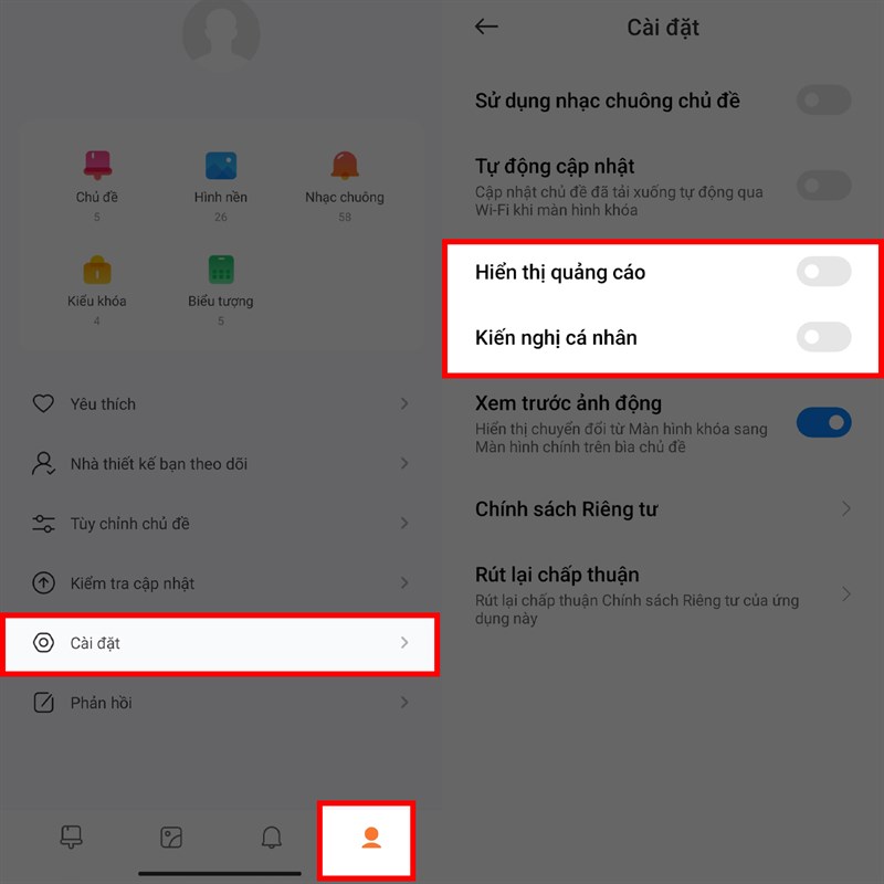 cài đặt dịch vụ tắt quảng cao trên điện thoại xiaomi