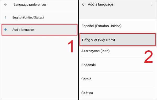 chọn ngôn ngữ khi cài tiếng việt cho xiaomi mi