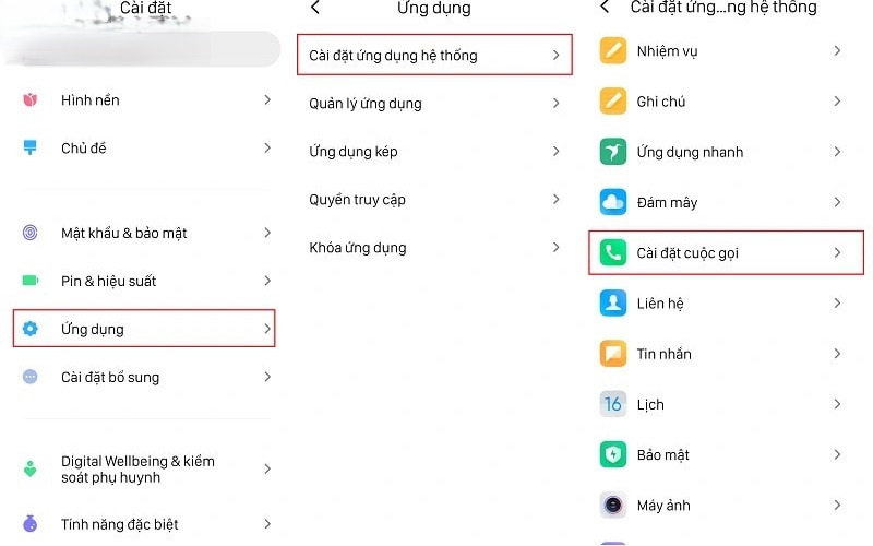 ghi âm tất cả các cuộc gọi đến và đi trên xiaomi