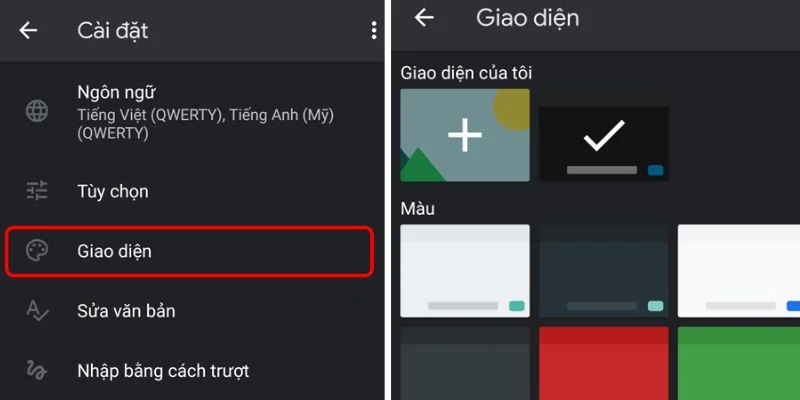 giao diện chủ đề bàn phim ảo xiaomi