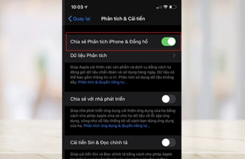 Chia sẻ Phân tích số lần sạc pin trên iPhone