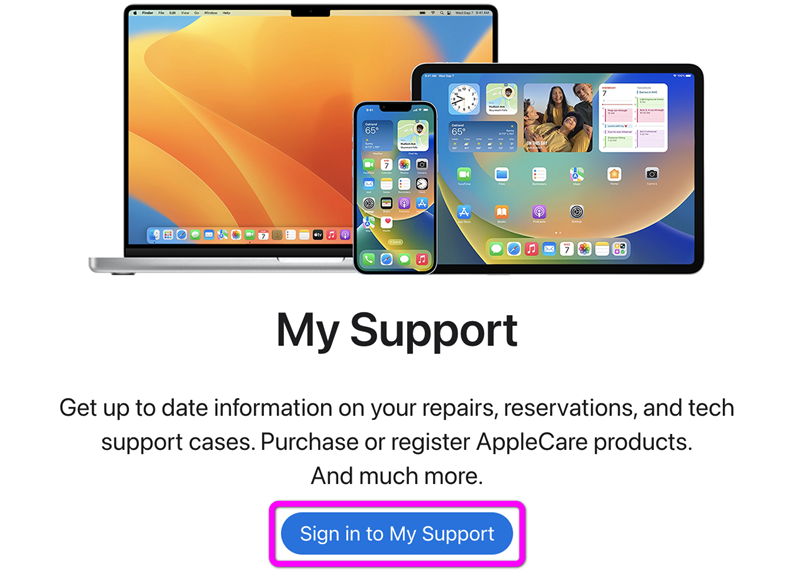 kiểm tra thời gian bảo hành ngay trên iPhone/iPad bằng My Support