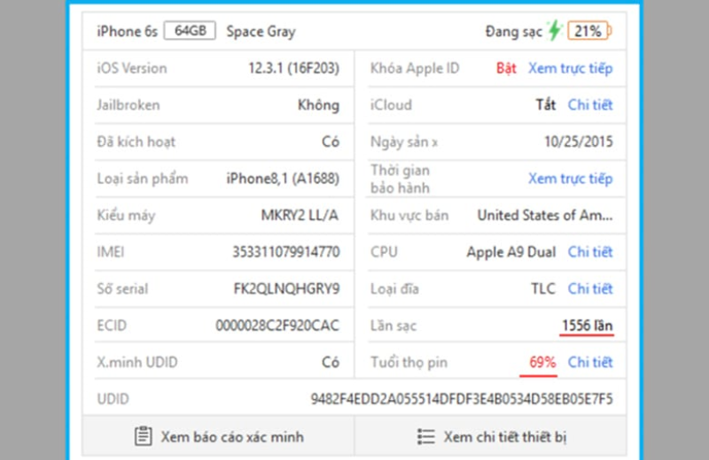 kết nối màn hình hiển thị số lần sạc pin
