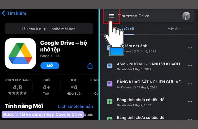 Dùng Google Drive để chuyển dữ liệu từ iPhone sang Android
