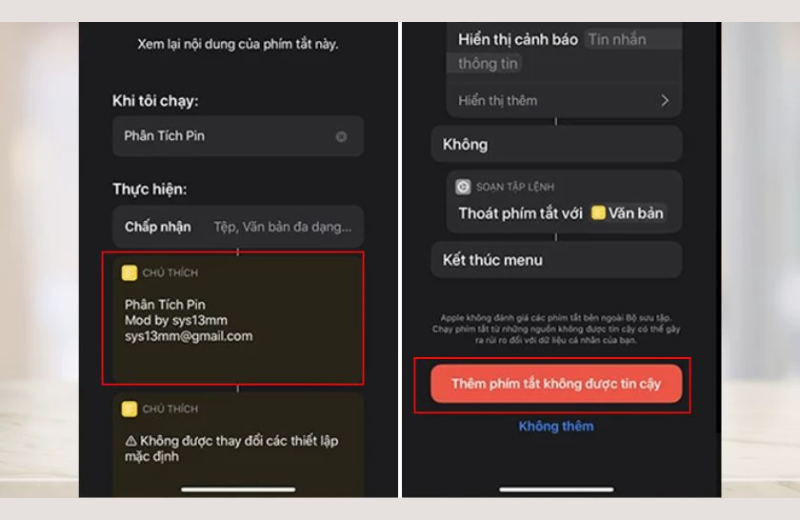 Dùng Shortcuts để kiểm tra số lần sạc pin