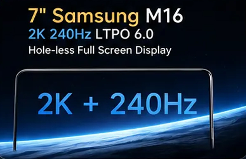 Màn hình siêu tràn viền độ phân giải 2K+ và tần số quét 240Hz
