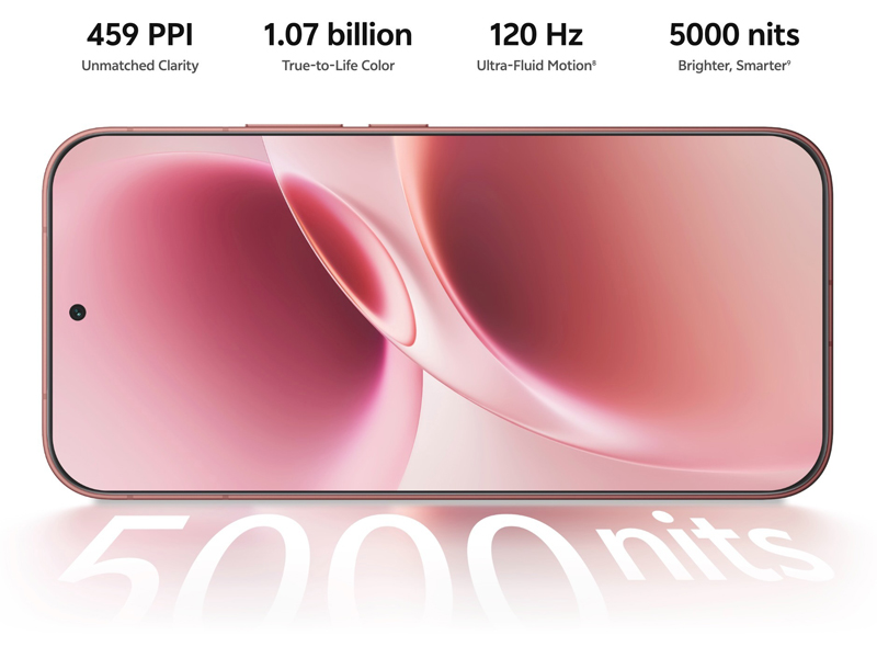 Màn hình OLED 1.5K, độ sáng 5.000 nits