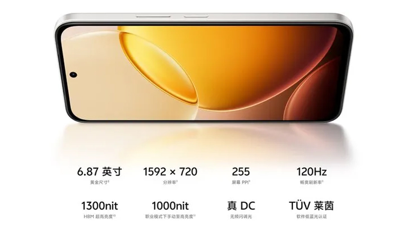 Màn hình 6.87 inch, tần số quét 120Hz mượt mà