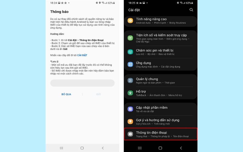 Kiểm tra qua ứng dụng Samsung Members