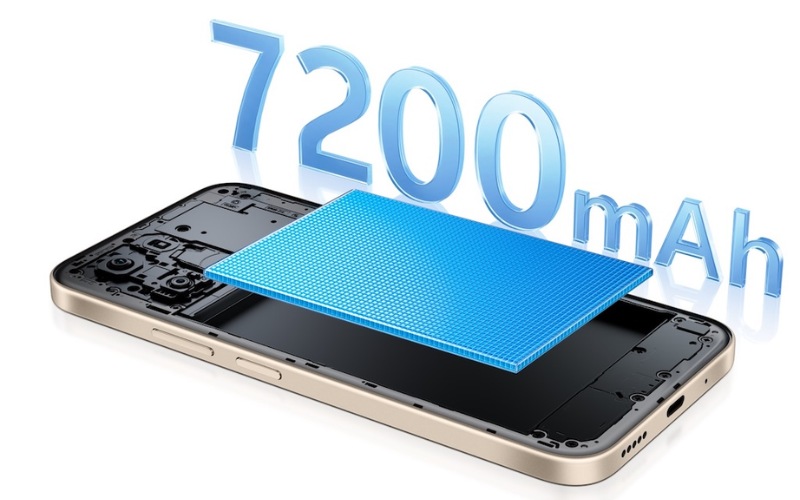 Pin 7200 mAh và sạc nhanh 44W