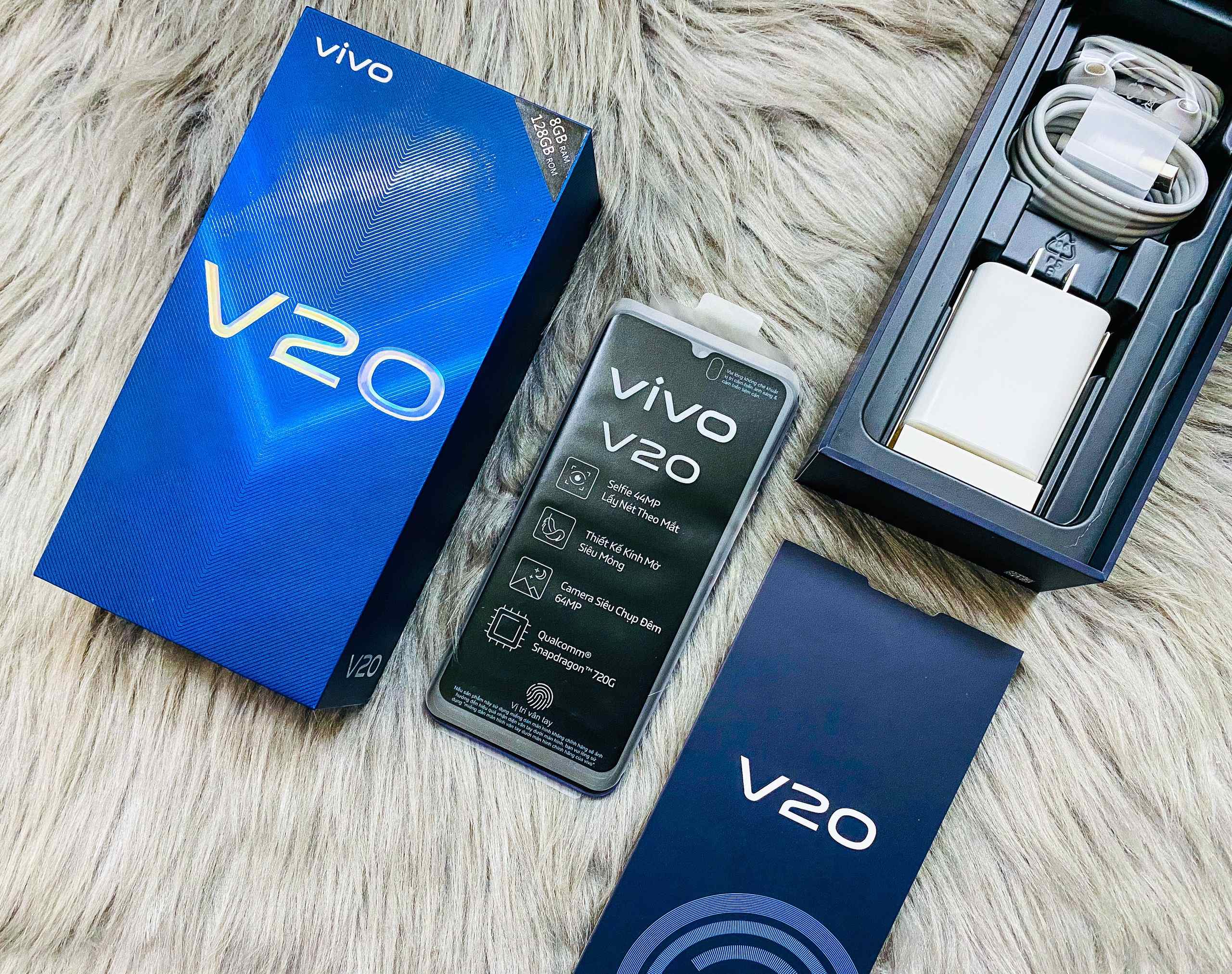 đập hộp fullbox phụ kiện vivo v20