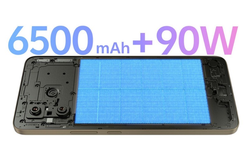 Pin 6500 mAh và sạc siêu tốc 90W