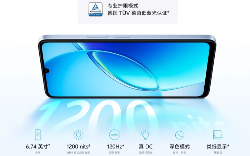 Màn hình LCD sáng 1200 nits bảo vệ mắt