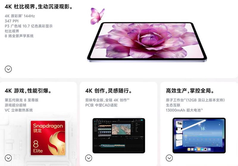 Tính năng chính của Vivo Pad 6 Pro