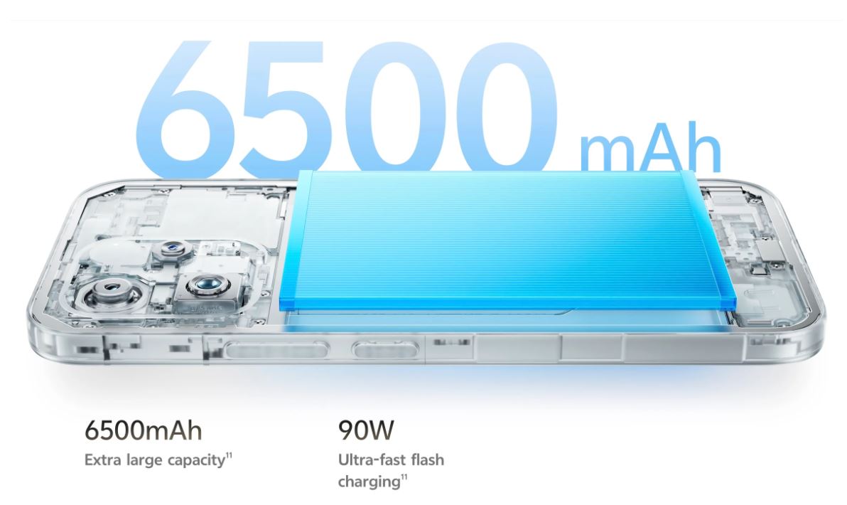 Vivo S50 có pin 6.500 mAh cùng sạc nhanh 90W