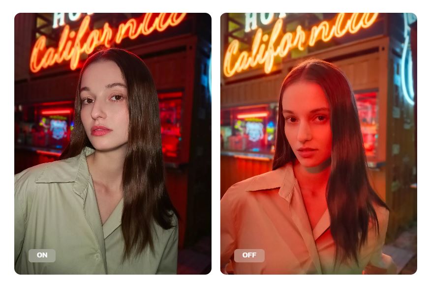 vòng sáng Aura giúp Vivo V50 Lite 4G chụp ảnh selfie đẹp hơn