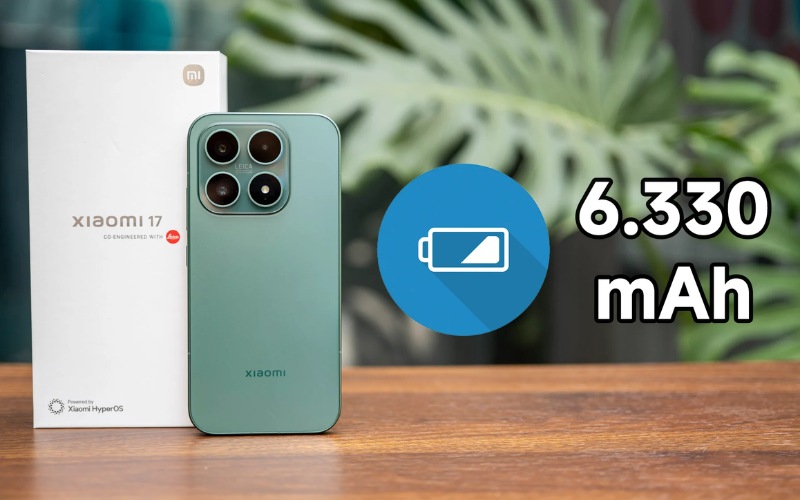 Nâng cấp dung pin 6330 mAh, sạc nhanh 100W