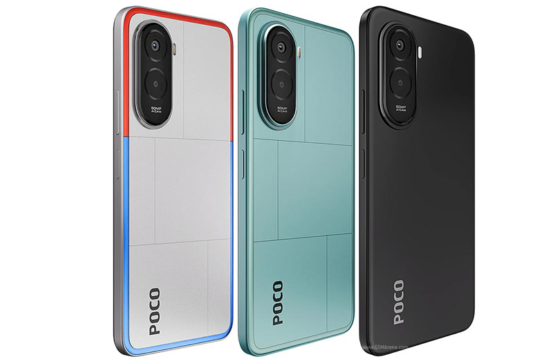 Xiaomi Poco M7 4G có 3 màu Đen, Xanh, Bạc