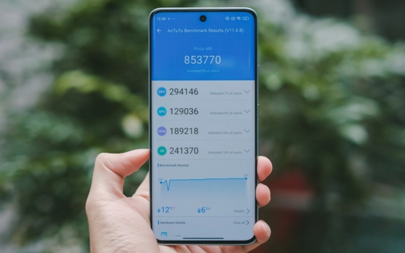 Chip Snapdragon 6 Gen 3 mạnh mẽ và 512GB bộ nhớ