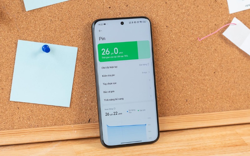 Pin 6500 mAh đi kèm sạc 100W