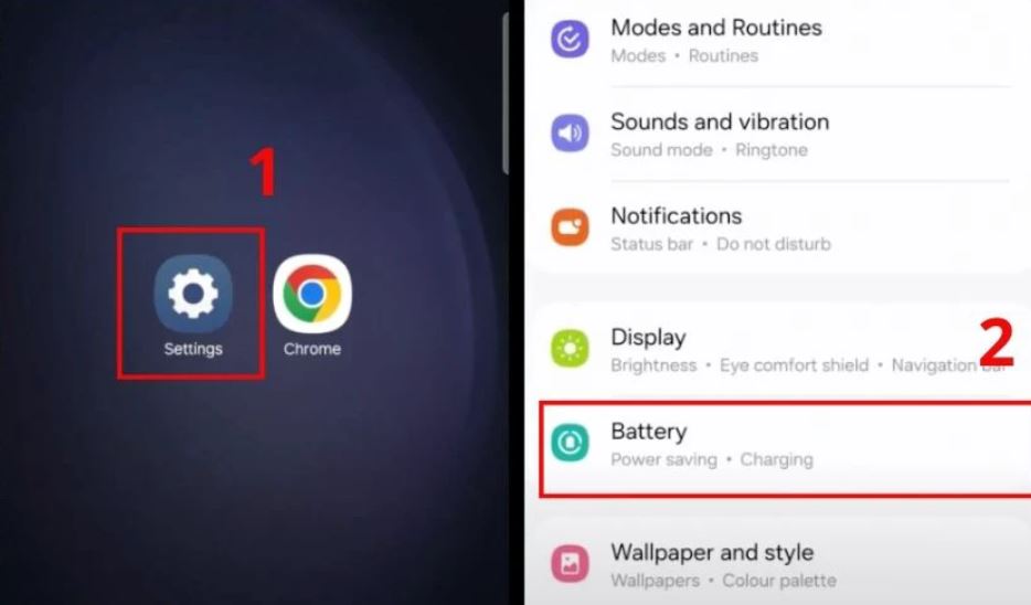 Vào cài đặt trên điện thoại Xiaomi chọn Pin