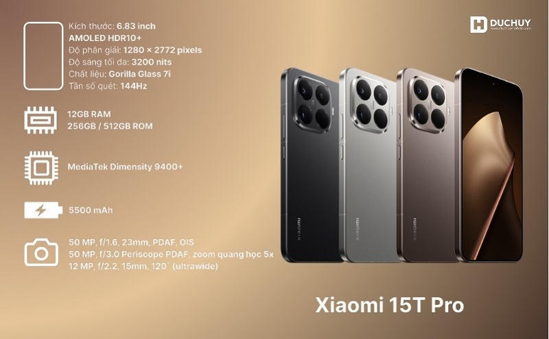 Thông số cấu hình Xiaomi 15T Pro 5G