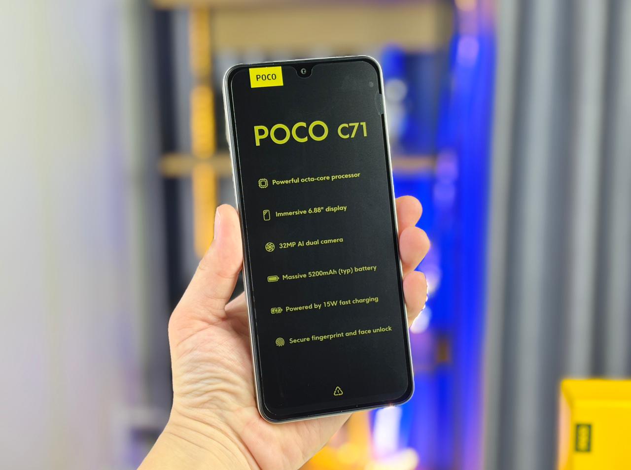màn hình Xiaomi POCO C71 hiển thị sắc nét 