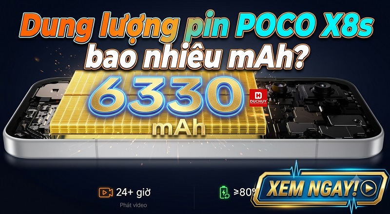 Dung lượng pin POCO X8s