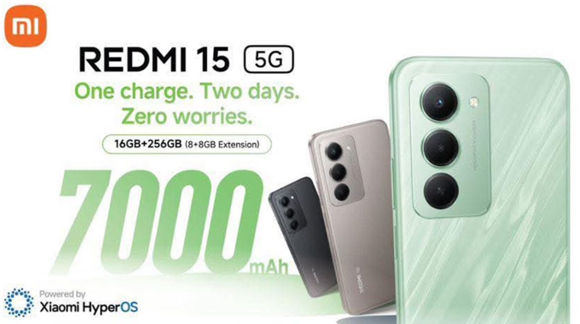 Redmi 15 5G sở hữu pin khủng 7,000 mAh