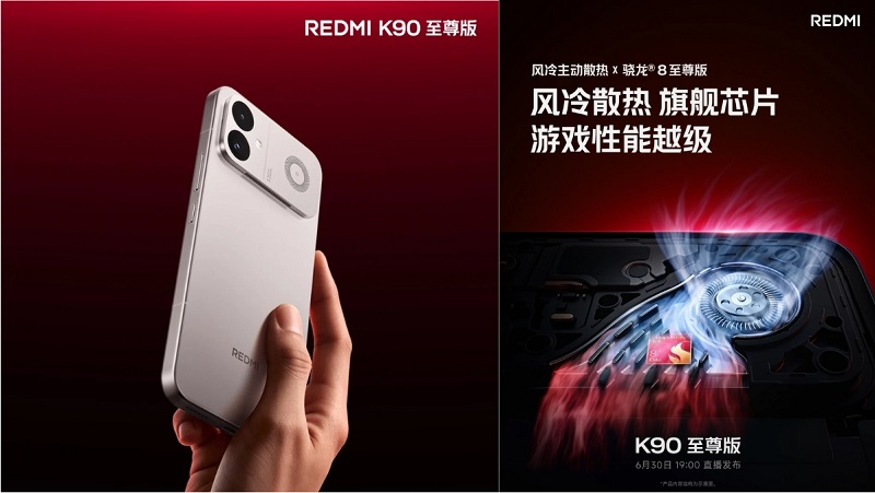 Redmi K90 Ultra có quạt tản nhiệt