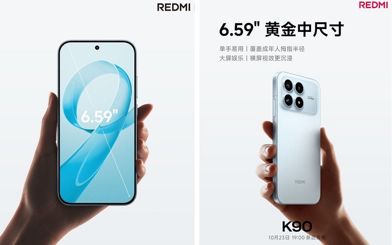 Redmi K90 có màn hình OLED 6,59 inch với viền mỏng 
