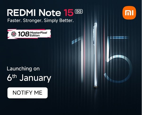 Redmi Note 15 5G ra mắt 6/1/2026