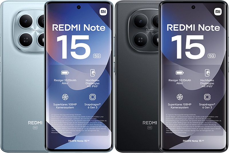 Ảnh thiết kế của Redmi Note 15 5G