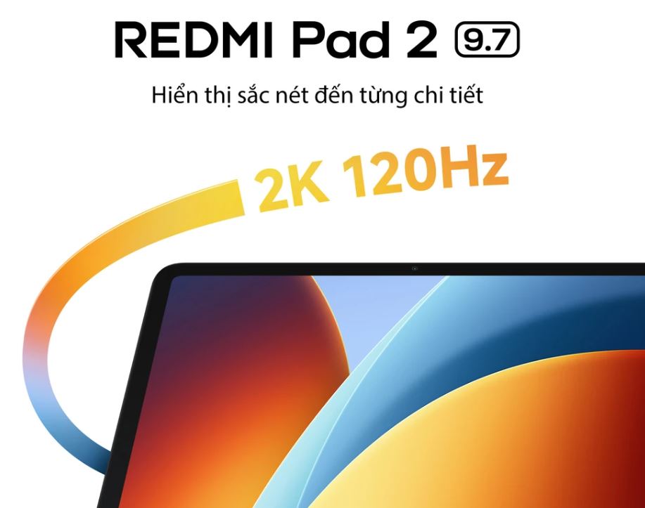 Redmi Pad 2 9.7 4G có màn hình 9.7 inch độ phân giải 2K