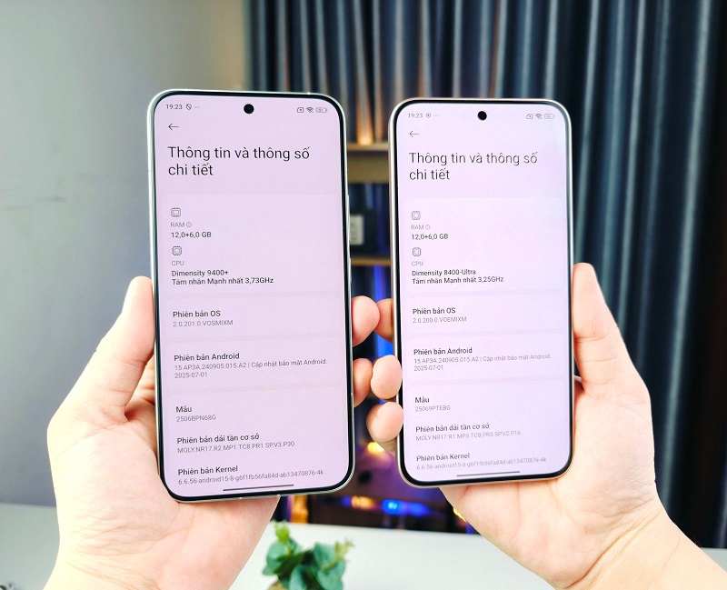 So sánh màn hình Xiaomi 15 vs Xiaomi 15T Pro