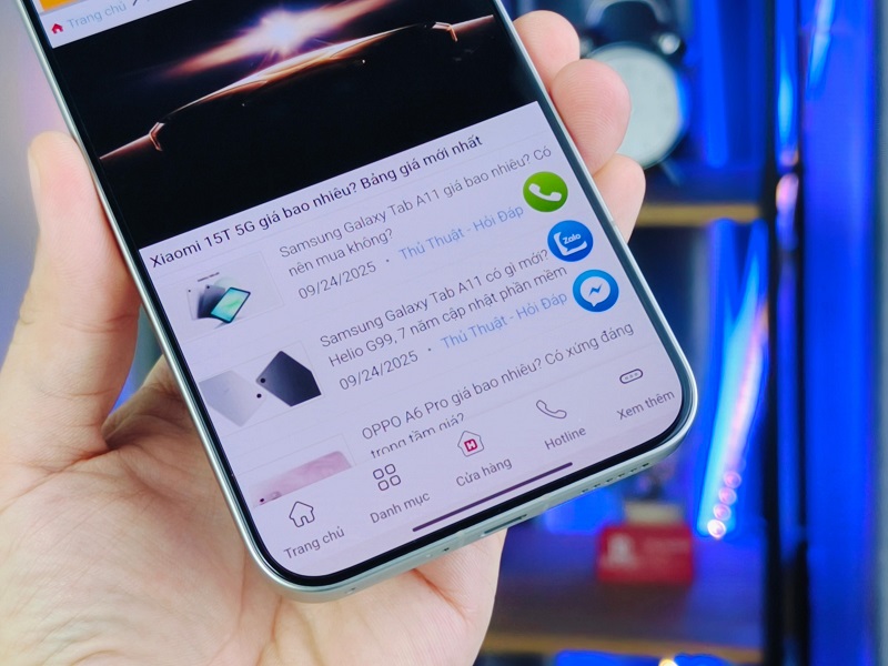 cảm biến vân tay quang học đặt dưới màn hình Xiaomi 15T Pro 5G khá nhạy