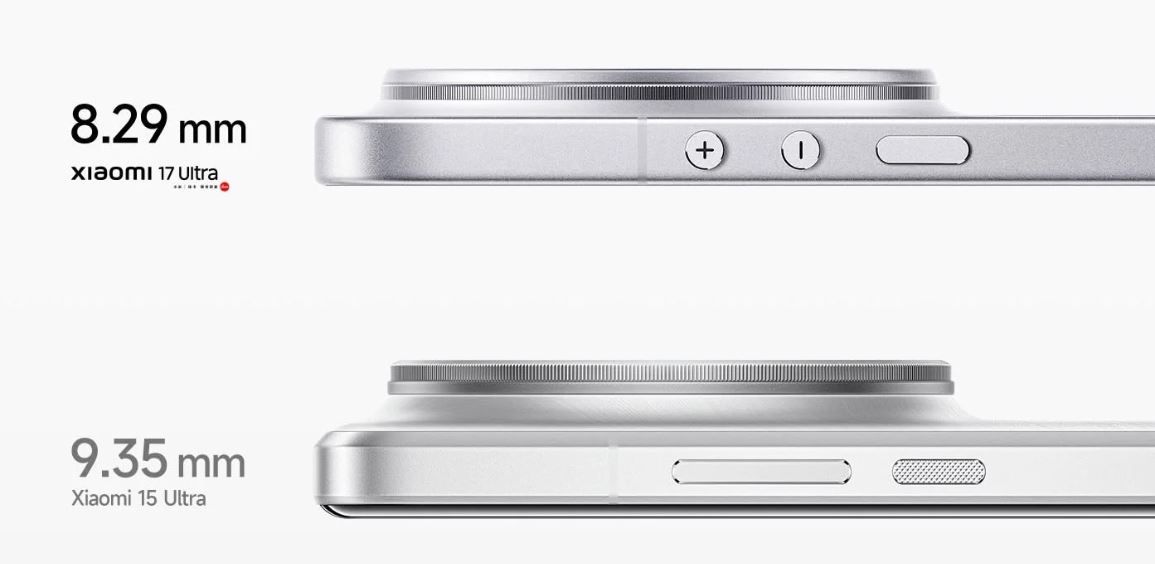  Xiaomi 17 Ultra có kích thước mỏng hơn