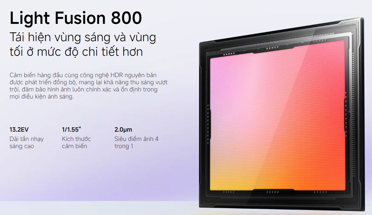 Xiaomi 17T là cảm biến Light Fusion 800 độ phân giải 50MP