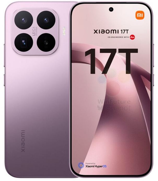 Xiaomi 17T màu hồng